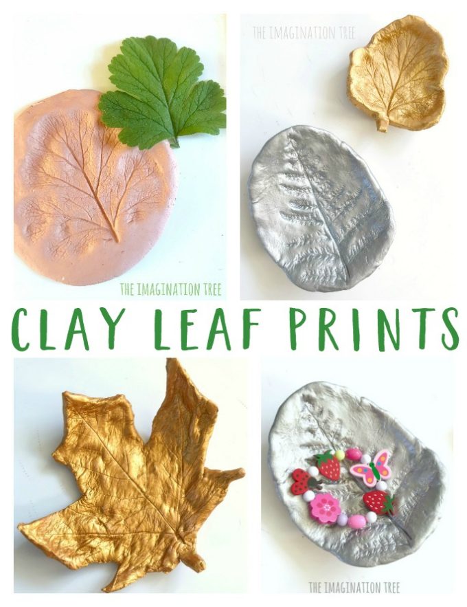 Clay Leaf Print Art - The Imagination Tree